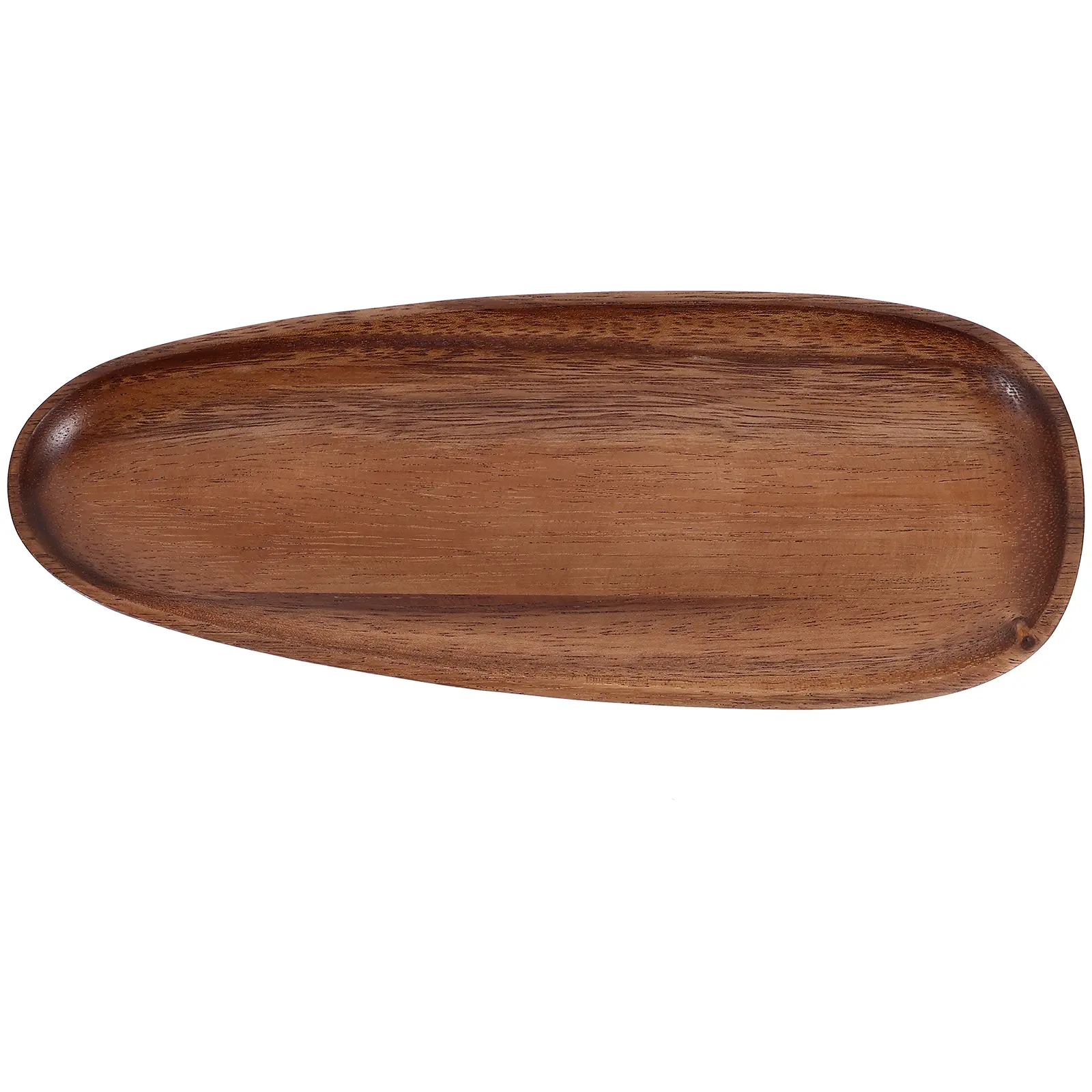 Irregular Acacia Wood Tray 30x12x2 cm Fruit Snack Plate Versatile Home Kitchen Bar Restaurant Use Easy Clean Wooden