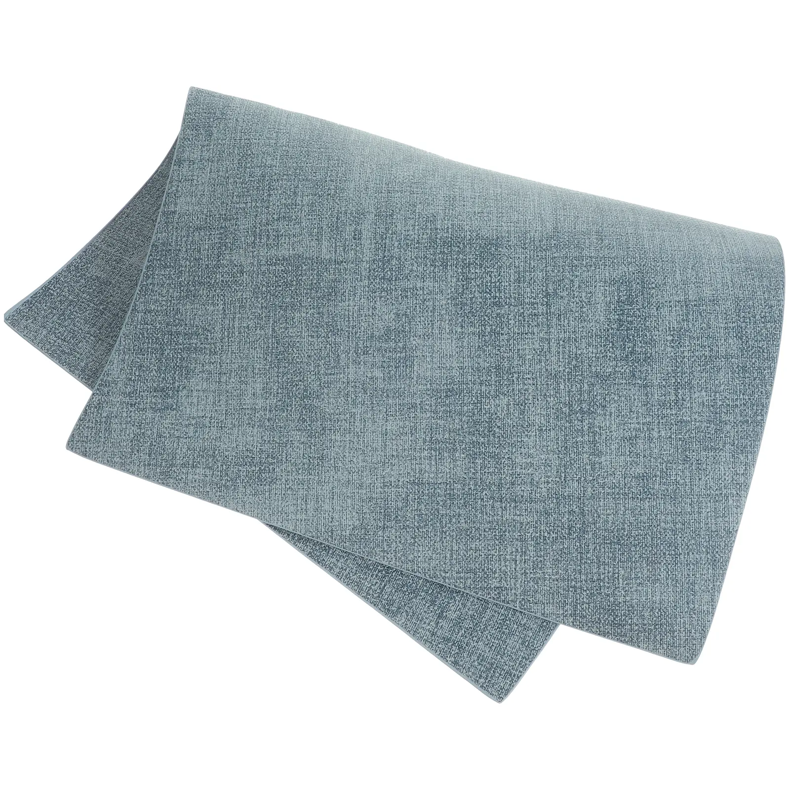 New Fan Shaped Placemat Double Sided Oil Proof Water Resistant Table Mats Gray Blue Simple Style Elegant Color Fit