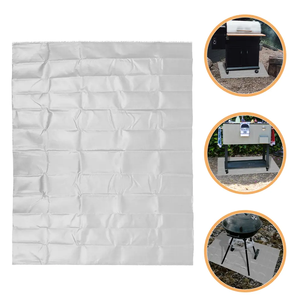 1pcs Fire Mat Square Ground Protector Heat Resistant Blanket for Fireplace BBQ Grill Fireproof Pad Outdoor Pit Shield
