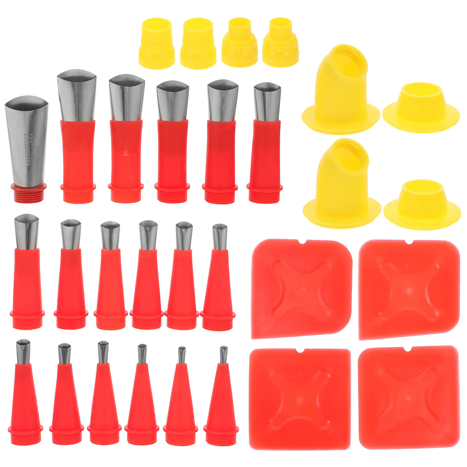 Caulking Nozzle Tips Extension Glue Mouth Base Set Tools Applicator Stainless Steel