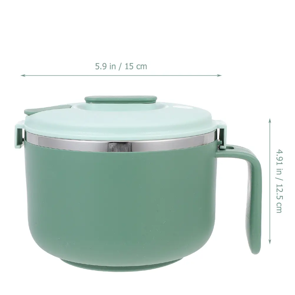 Stainless Steel Food Container Reusable H Instant Noodle Salad Ramen Kitchenware Easy Clean Compact Lunch