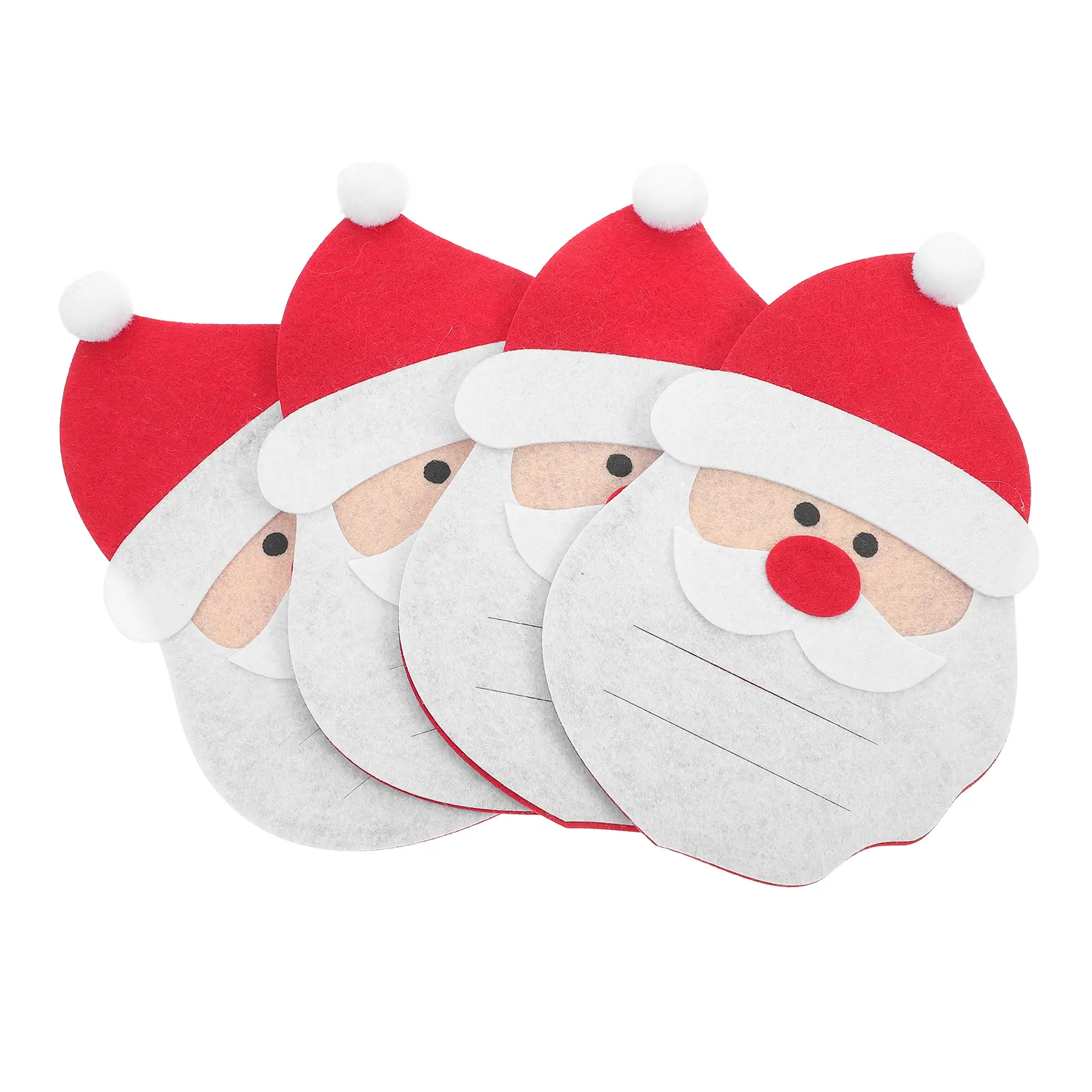 4 Pcs Cutlery Bag Silverware Sleeves Christmas Fork Tableware Utensil Holder Pouch Holders Red Party Travel