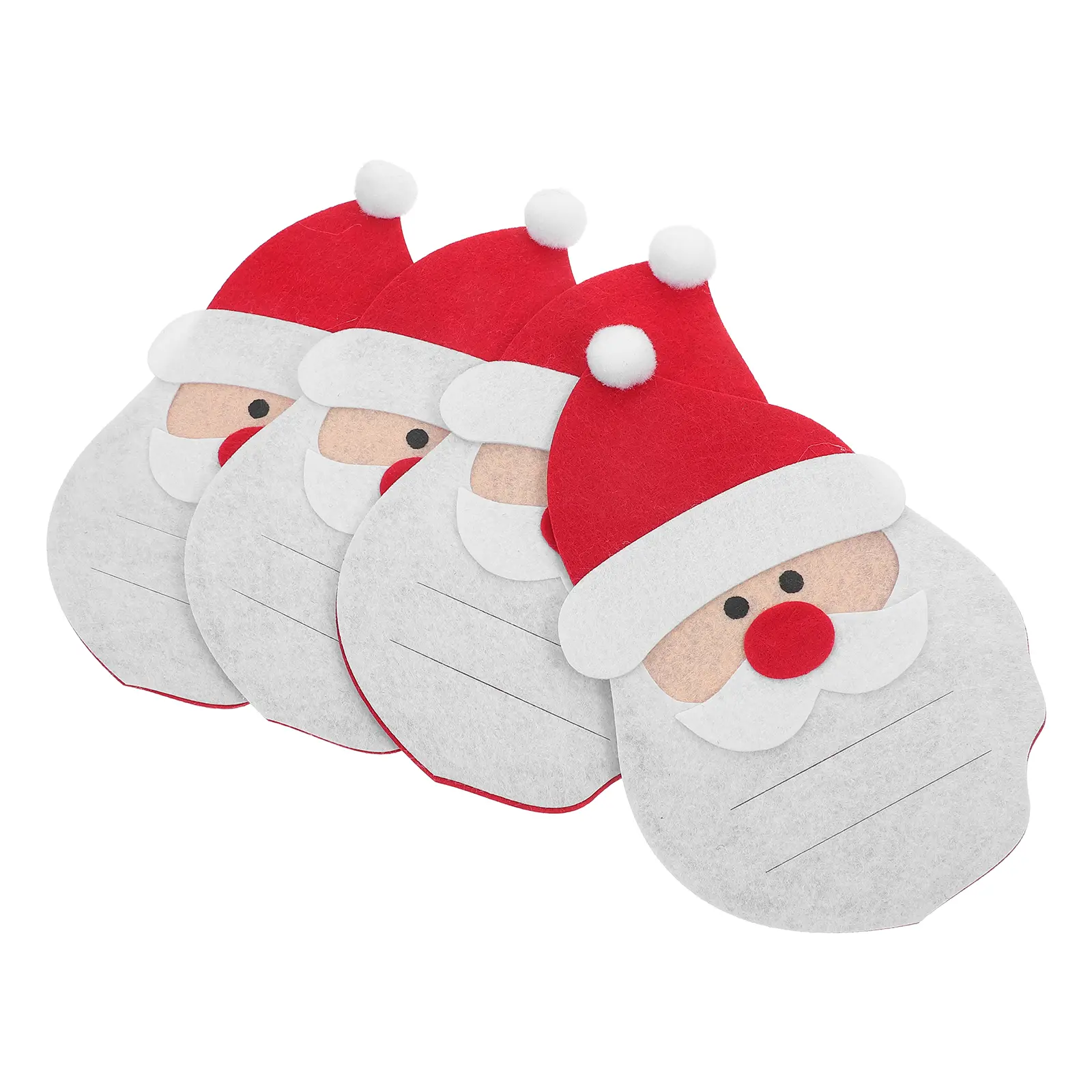 4 Pcs Cutlery Bag Silverware Sleeves Christmas Fork Tableware Utensil Holder Pouch Holders Red Party Travel