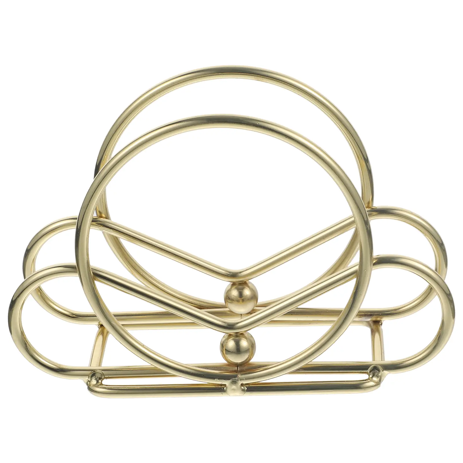 Iron Napkin Round Gold Vertical Tissue Paper Towel Rack Record St Kitchen Wall Record Holder Dining Decor Storage Box