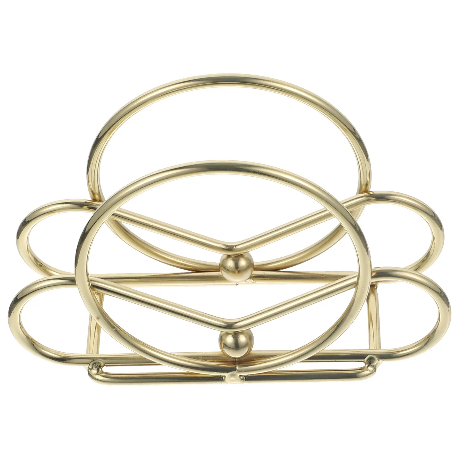 Iron Napkin Round Gold Vertical Tissue Paper Towel Rack Record St Kitchen Wall Record Holder Dining Decor Storage Box