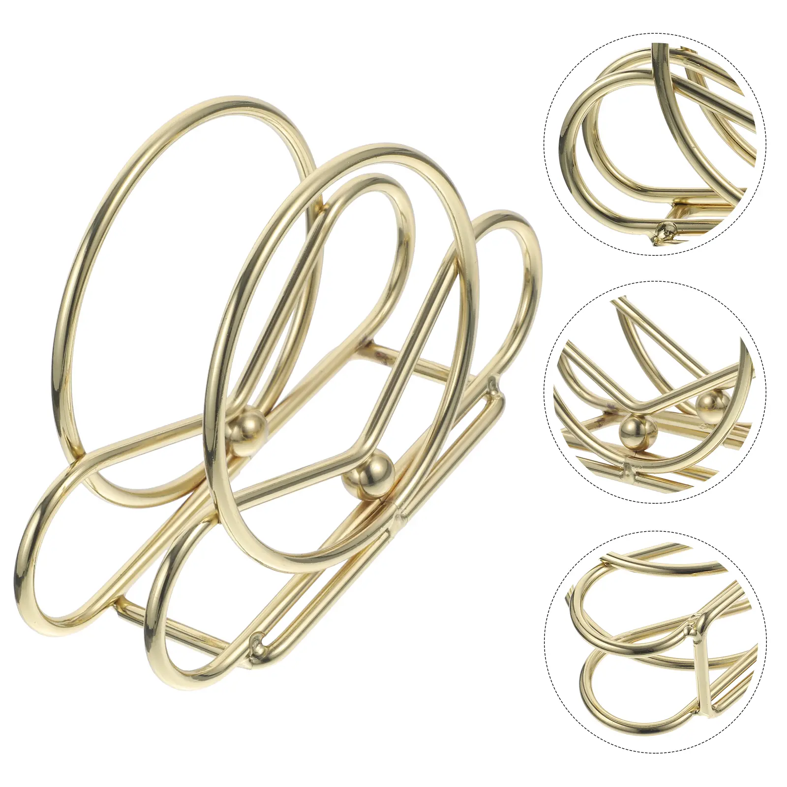 Iron Napkin Round Gold Vertical Tissue Paper Towel Rack Record St Kitchen Wall Record Holder Dining Decor Storage Box