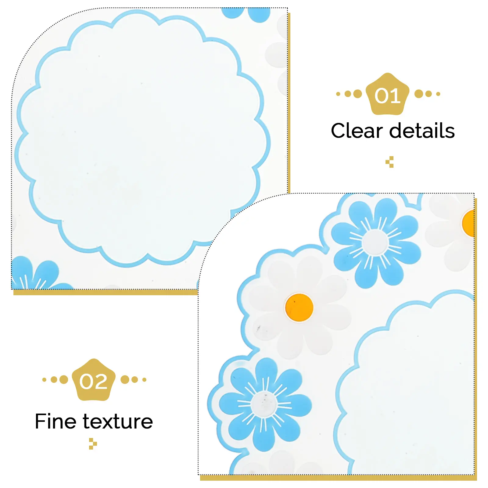 3 Pcs Blue Silicone Heat Insulation Pad Reusable Wok Mat Kitchen Hot Dish Protection Non-slip Household Tabletop Pot