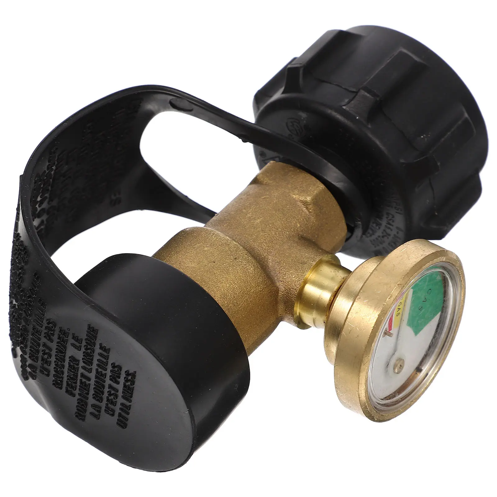 Propane Tank Adapter Gas Refill Tool Camping Stove Brass Connector Durable Portable Bottle Parts Indicator Gauge Level Kitchen