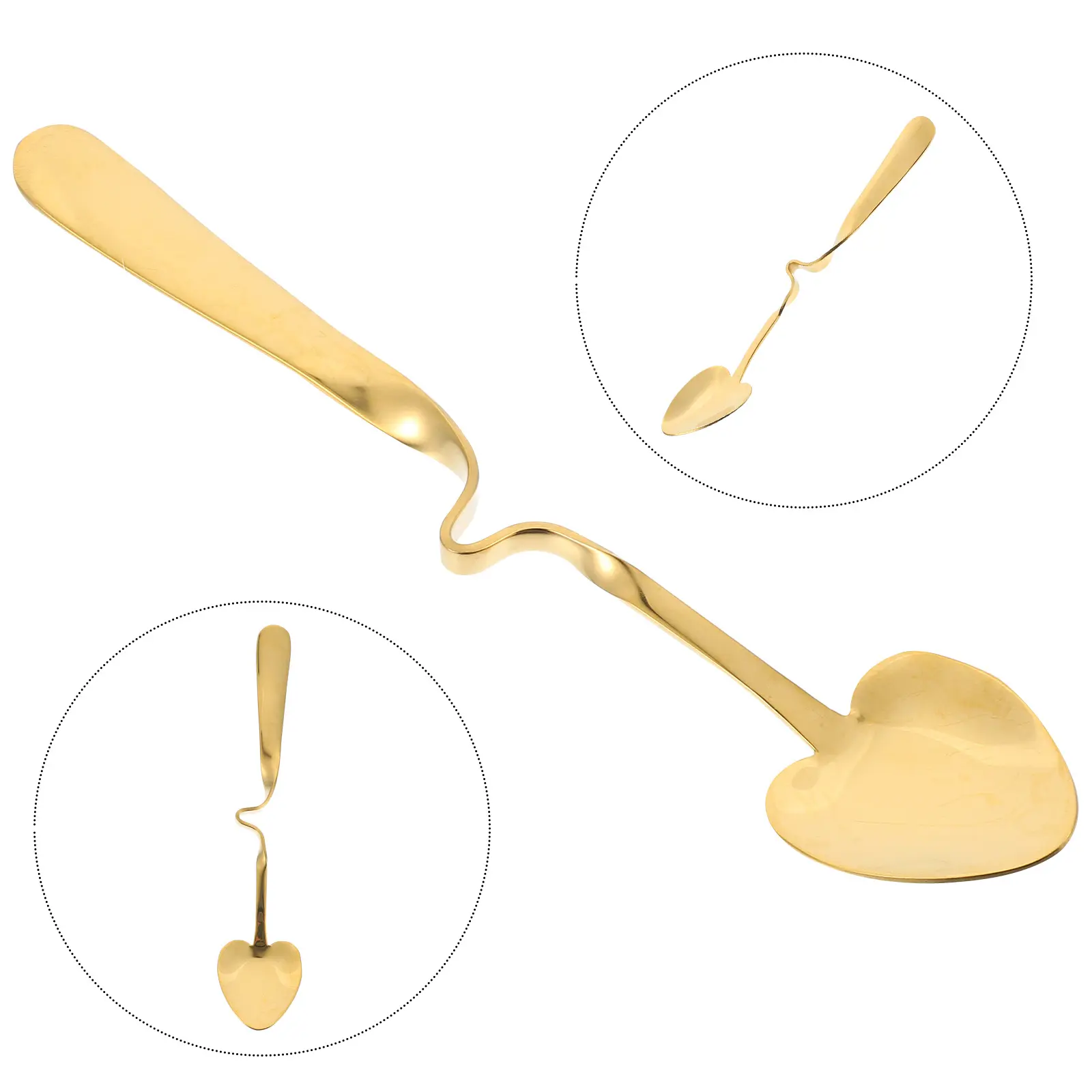 1pc Stainless Steel Hanging Spoon Coffee Stirrer V Shape Cup Dessert Teaspoon Wedding Party Gift Kitchen Bar Accessory for Tea