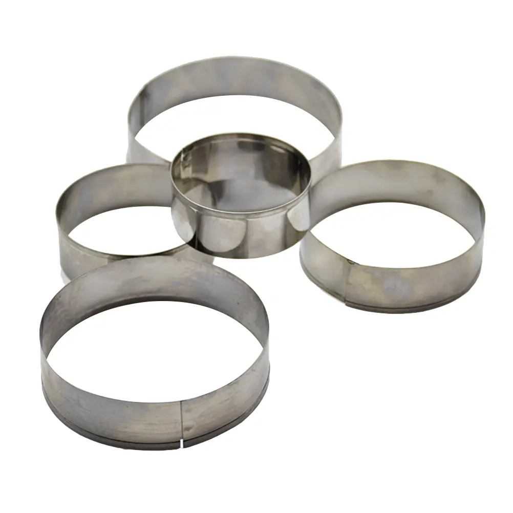 5 pcs Cookie Molds Stainless Steel Assorted Round Shapes Baking Tools Cake Fondant Cutters Reusable Safe