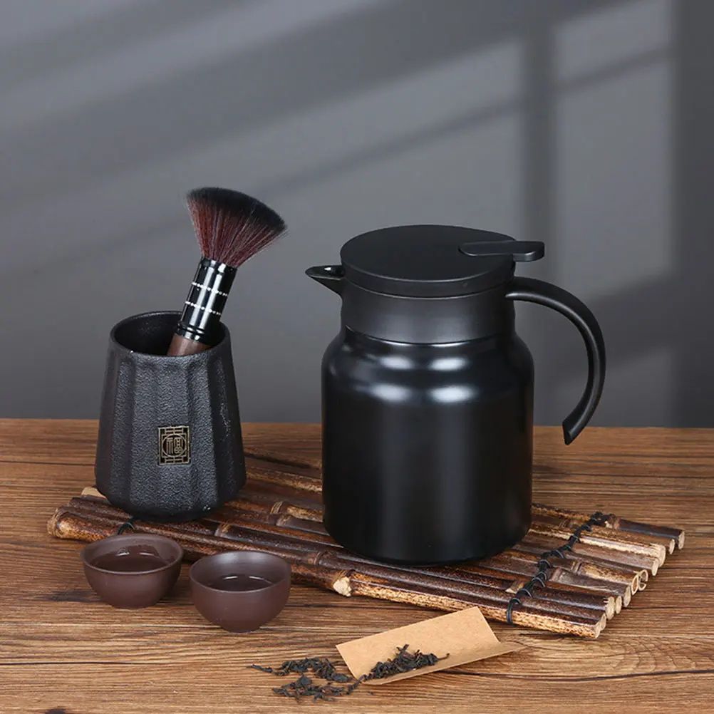 Stainless Steel Large Capacity Cup Coffee Household Bottle Black Office Insulated Water Kettle H held Bottles Hot Cold