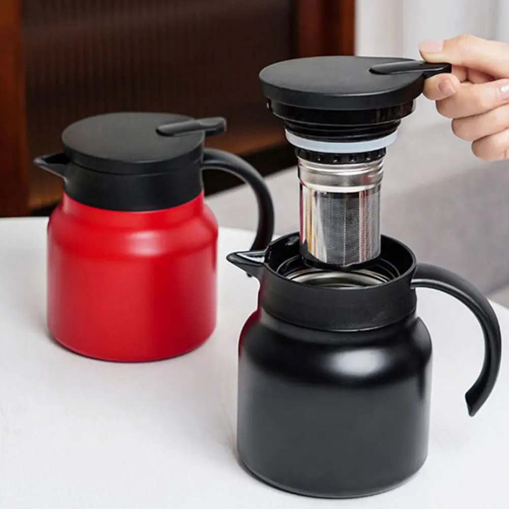 Stainless Steel Large Capacity Cup Coffee Household Bottle Black Office Insulated Water Kettle H held Bottles Hot Cold