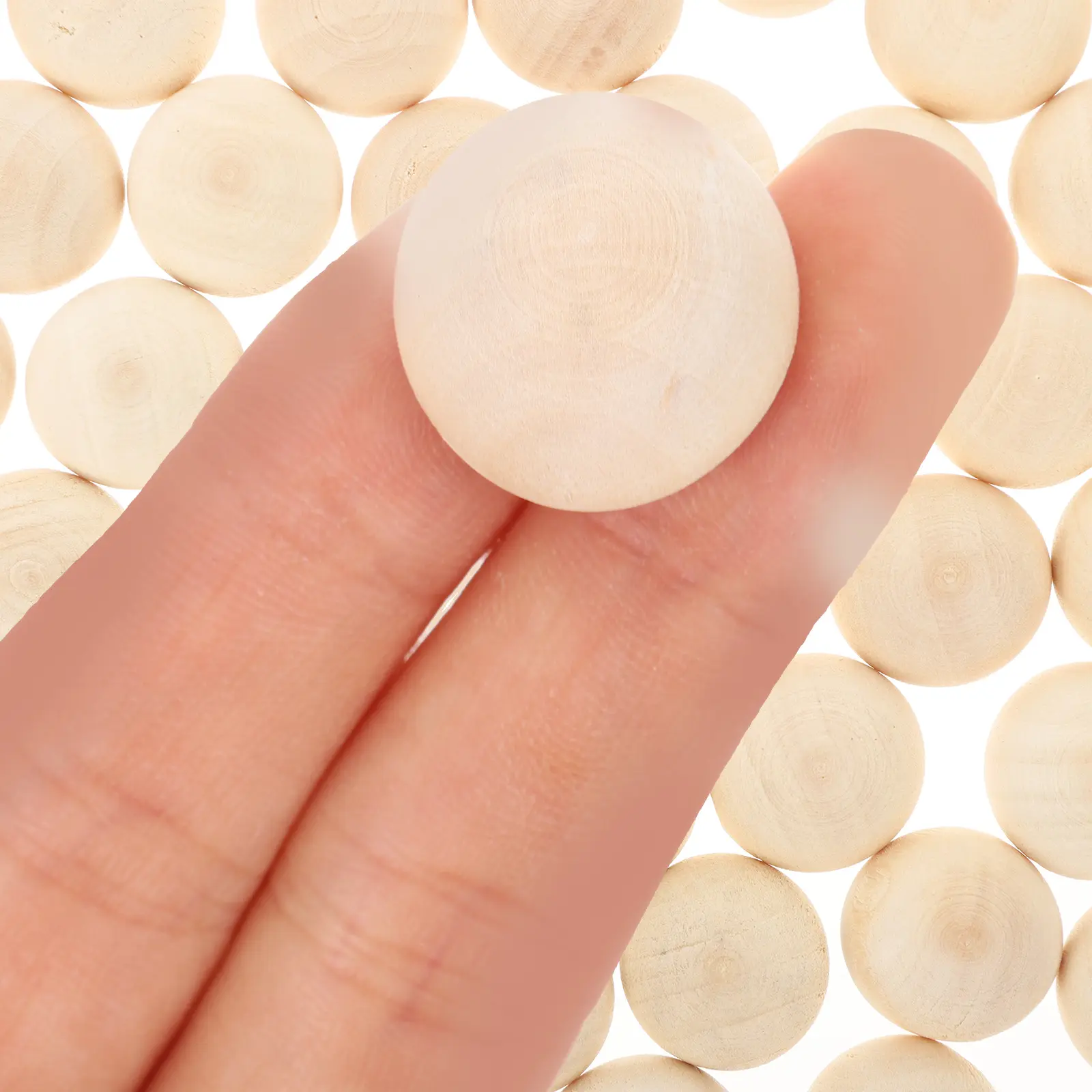 100pcs Natural Hemisphere Wooden Beads Unfinished Half Craft Balls DIY nament Accessories Sewing Tools Mini Smooth Safe
