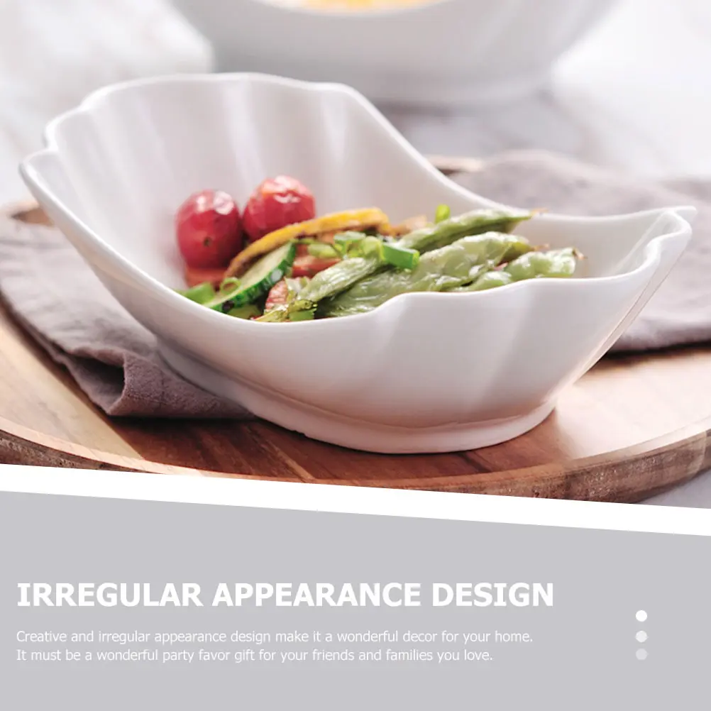 Irregular Fruit Ceramic Dish Salad Dessert Display Home Decor Party Gift Bowl Kitchen Barware Pasta