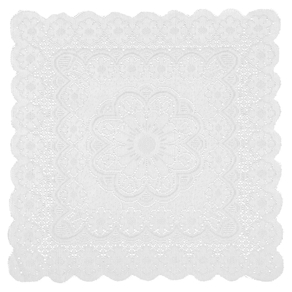 Lace Appliance Cover White Small Floral Embroidered Guipure Trim Tablecloth Square Cloth Household Microwave Oven Protector Rice
