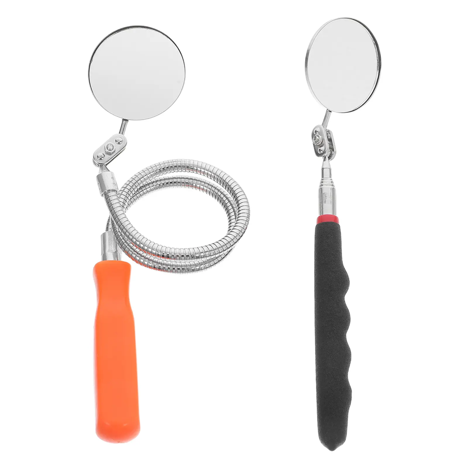2pcs Mechanical Inspection Extendable Telescoping Tool Scalable Machine Mirrors Automotive Mirror Telescope Mirrors Mechanics