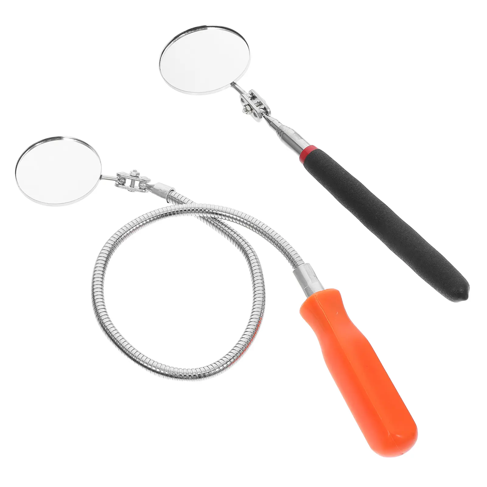 2pcs Mechanical Inspection Extendable Telescoping Tool Scalable Machine Mirrors Automotive Mirror Telescope Mirrors Mechanics