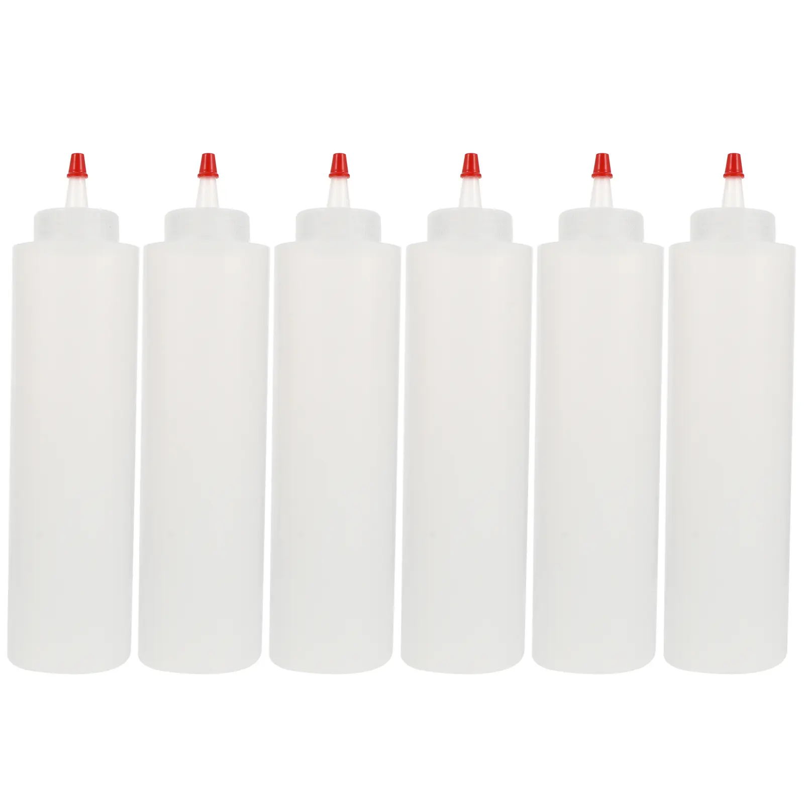 6pcs Squeeze Sauce Bottles Plastic Dressing Containers Condiment Dispenser Tomato Ketchup Mustard BBQ Camping Waterproof