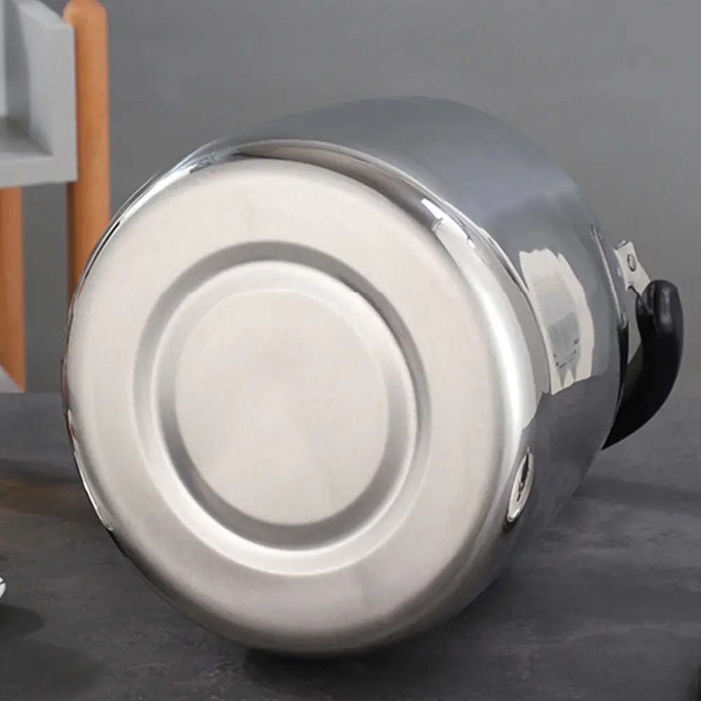 Stainless Steel Teakettle Large Capacity Sounding Kettle Whistling Water Pot for Home Tea Coffee Oatmeal Instant Soup Heating