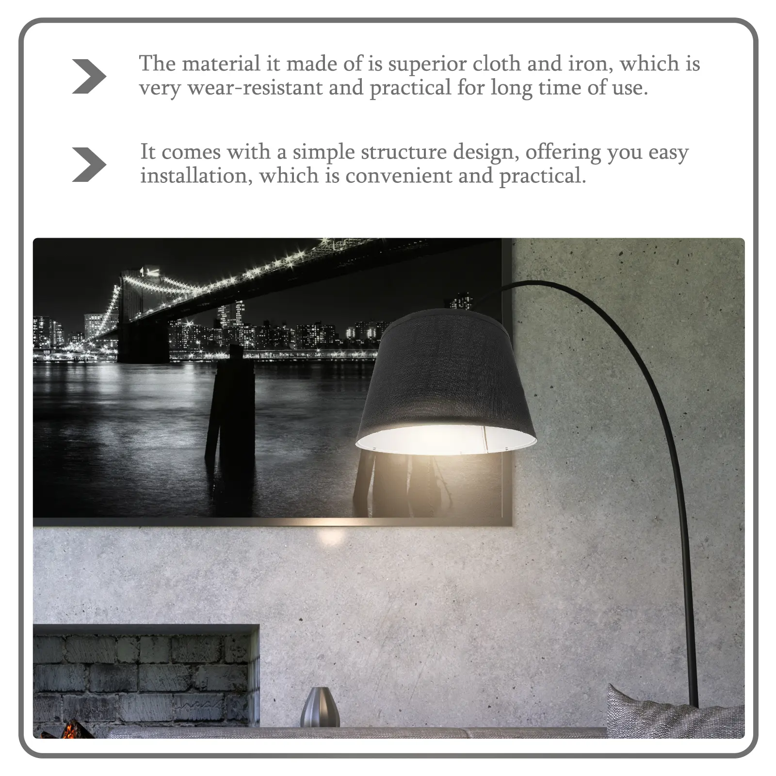 Fabric Lampshade Floor Replacement Cloth Drum Rustic Simple Lighting Cloth Lamp Shade Simple Lamp Shade Accessory