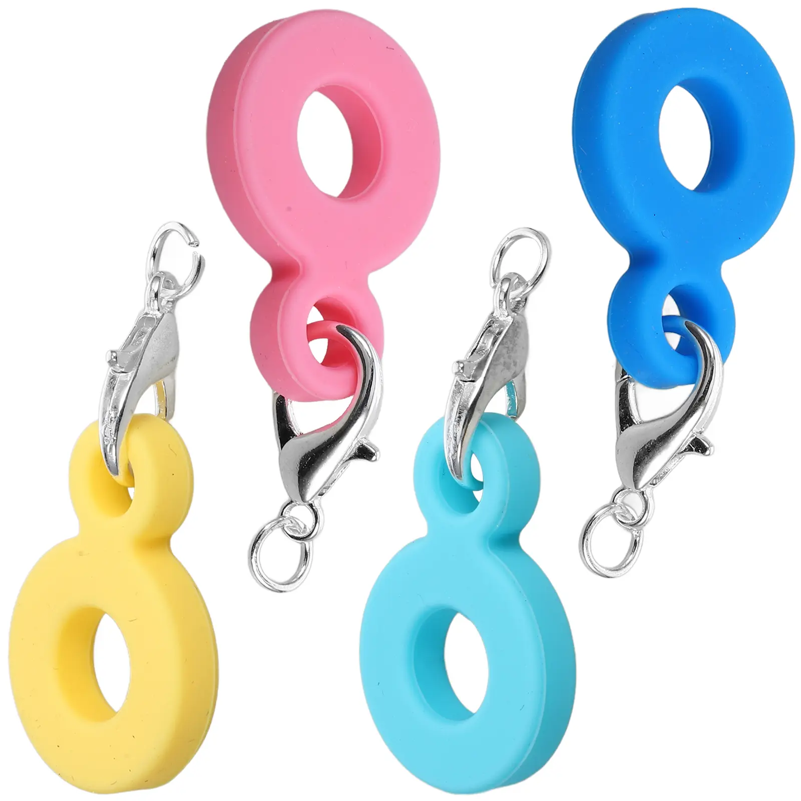 4 Pcs Straw Hanging Ornaments Reusable Drinking Pendant Charms Replacement Compatible with Stanley Silicone Automatic Cup