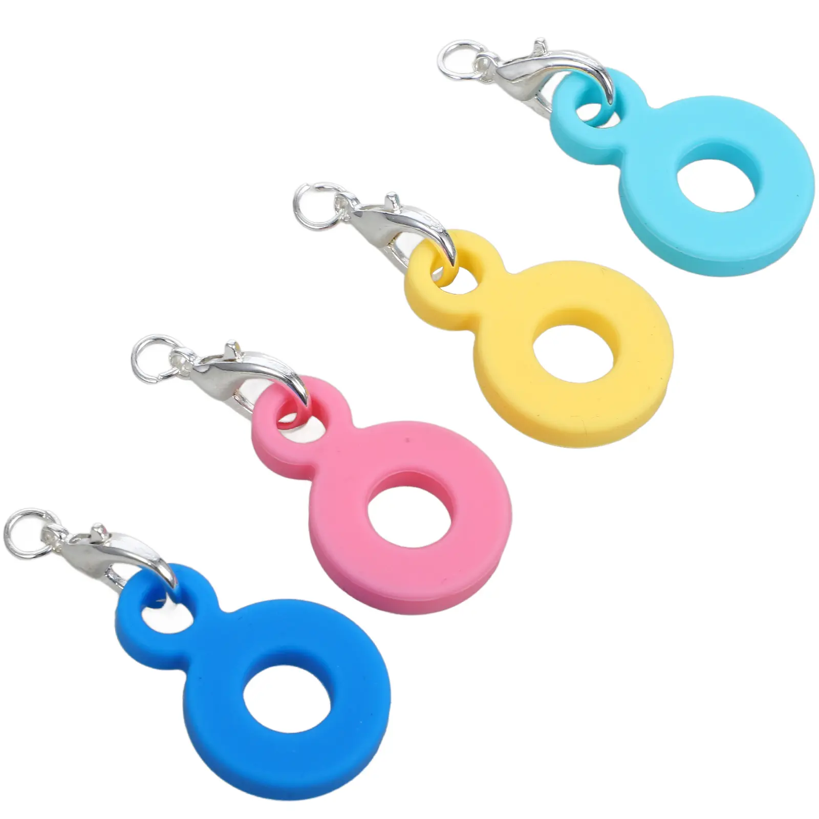 4 Pcs Straw Hanging Ornaments Reusable Drinking Pendant Charms Replacement Compatible with Stanley Silicone Automatic Cup