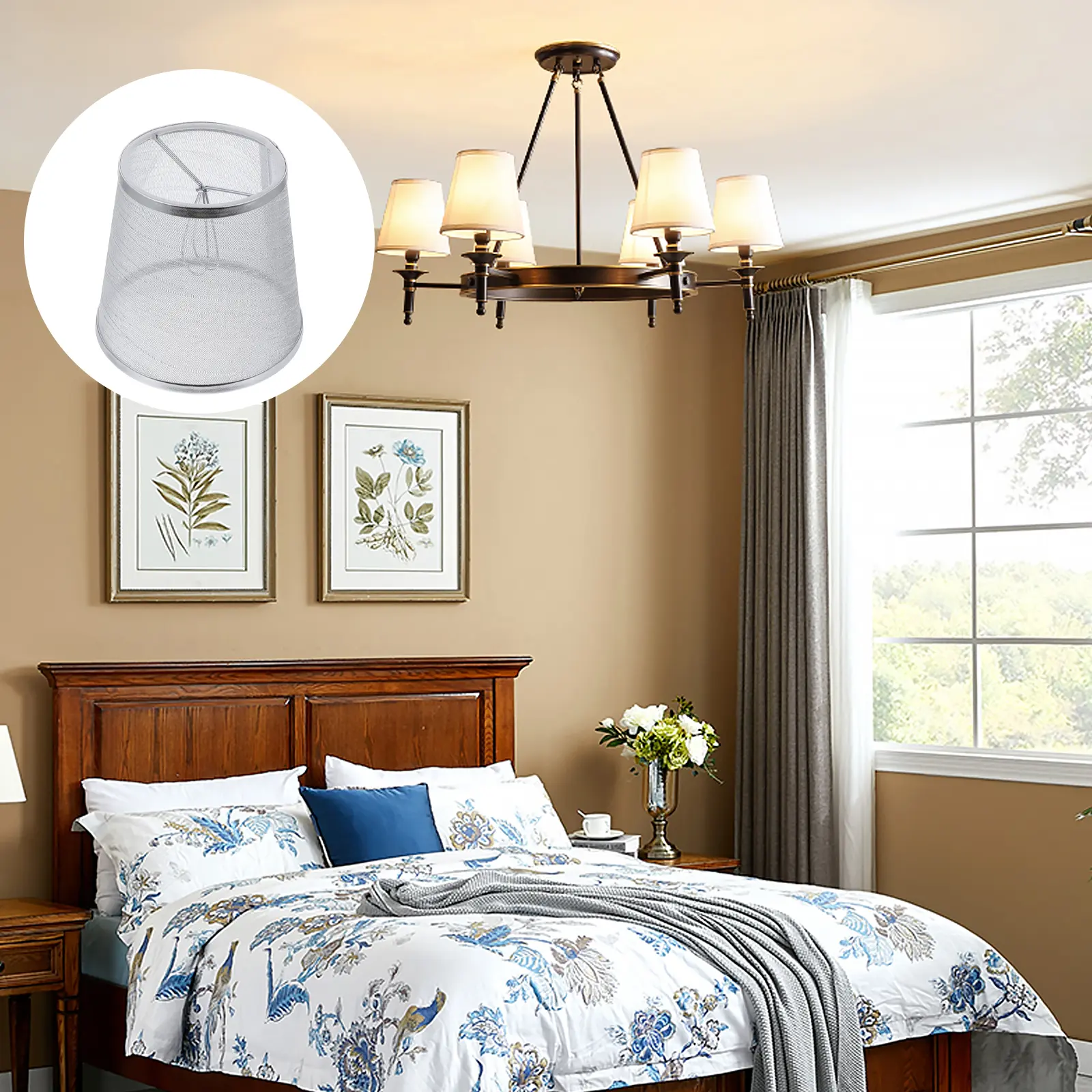 Fabric Lampshade Proof Light Cover Crafted C Crafted Lamp Shade Holder Lamp Decoration Soft Material Bedroom Living Room