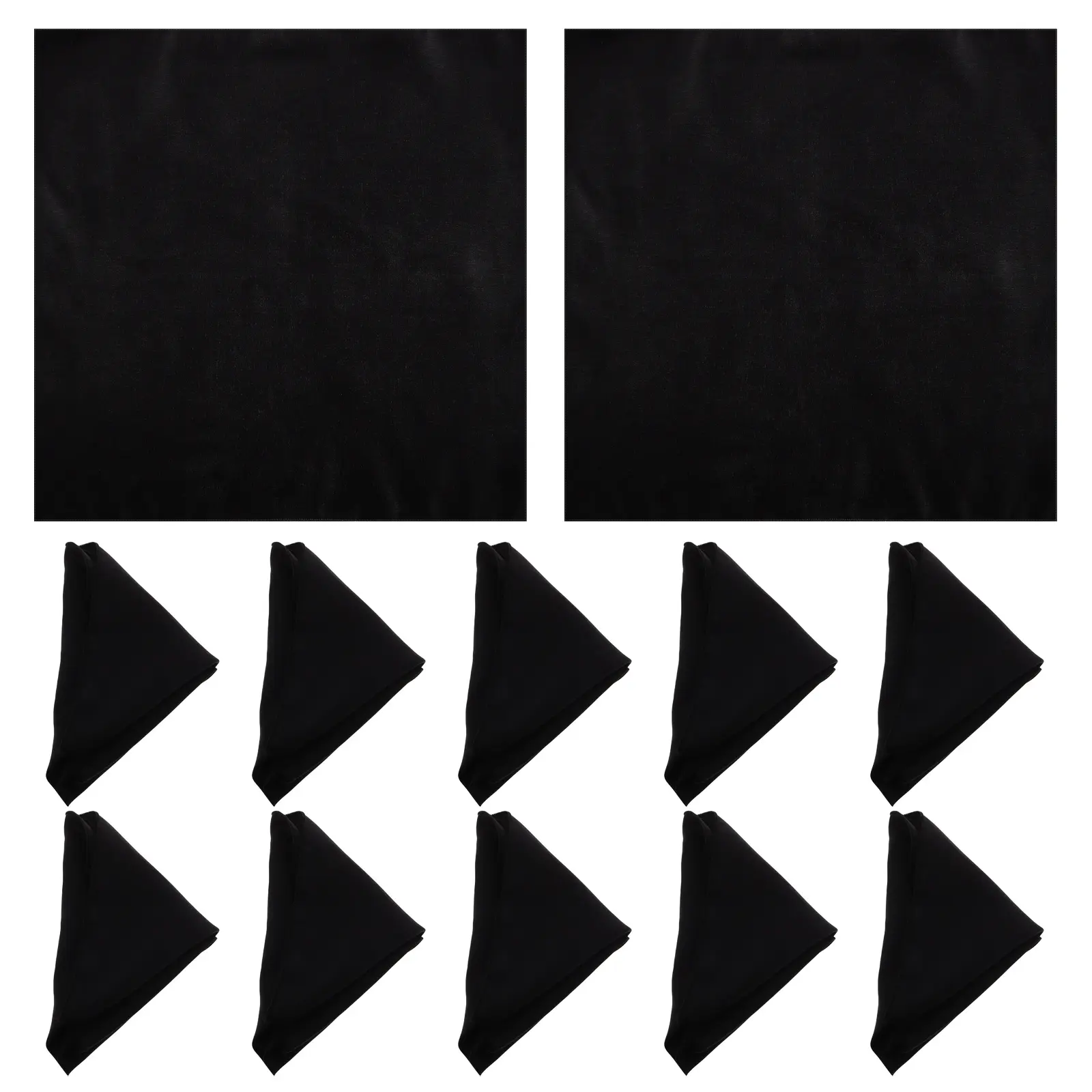 12pcs Cloth Napkin Soft Comfortable Elegant Design Versatile Use Black Dinner Napkins Kitchen Cleaning Fabric Reusable Tea