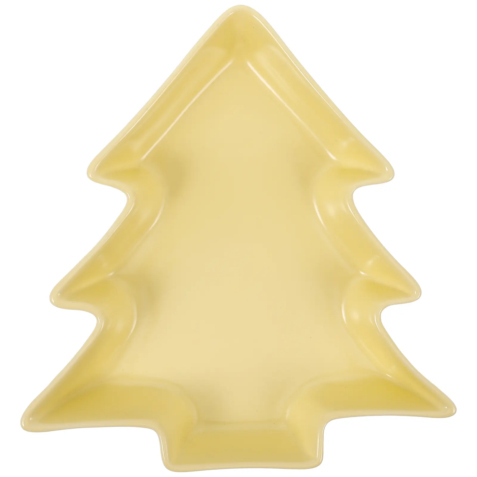 Christmas Tree Shape Ceramic Plates Matte White Finish Dinnerware Set Dessert Salad Snack Tray Easy Maintenance Kitchen Barware