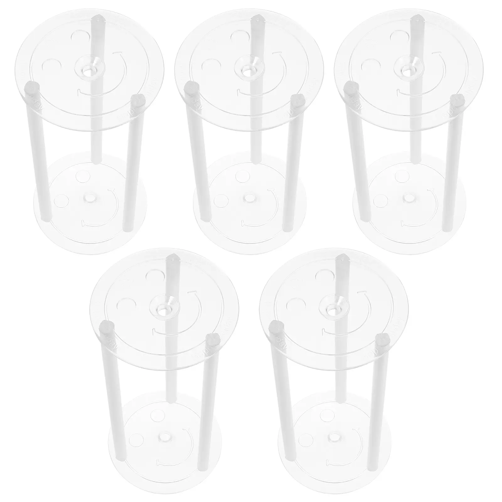Cake Sticks Support Rods Piling St Dowels Kit Double Layer Food Contact Grade New Material Floating Smile Cake Transparent