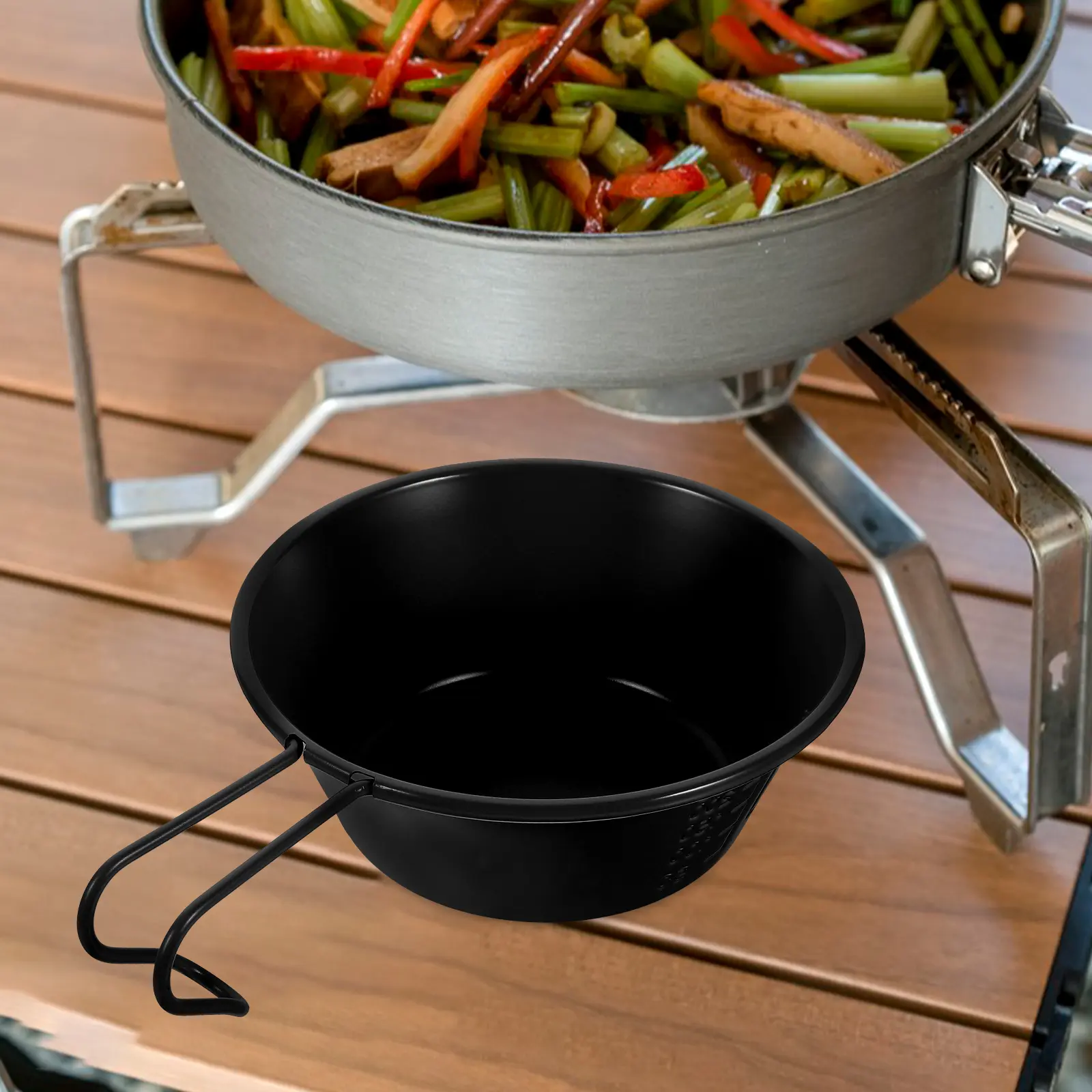 Stainless Steel Salad Bowl Serving Concentrate Camping Dishes Soup Bowls Camper