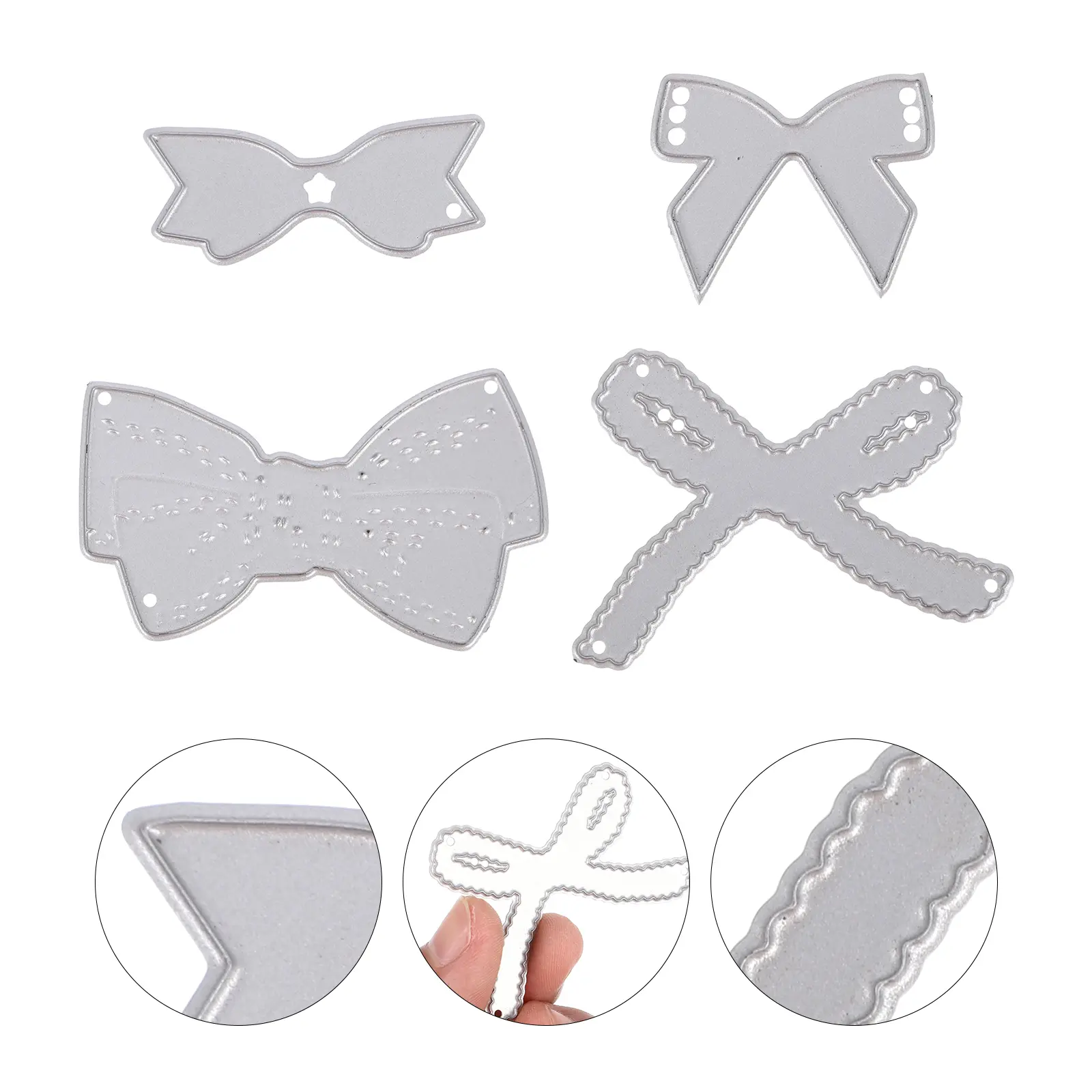 4 pcs Mold Bow Tie Cutting Die Craft Stencil Metal Dies Scrapbooking Paper Crafts Storage Containers