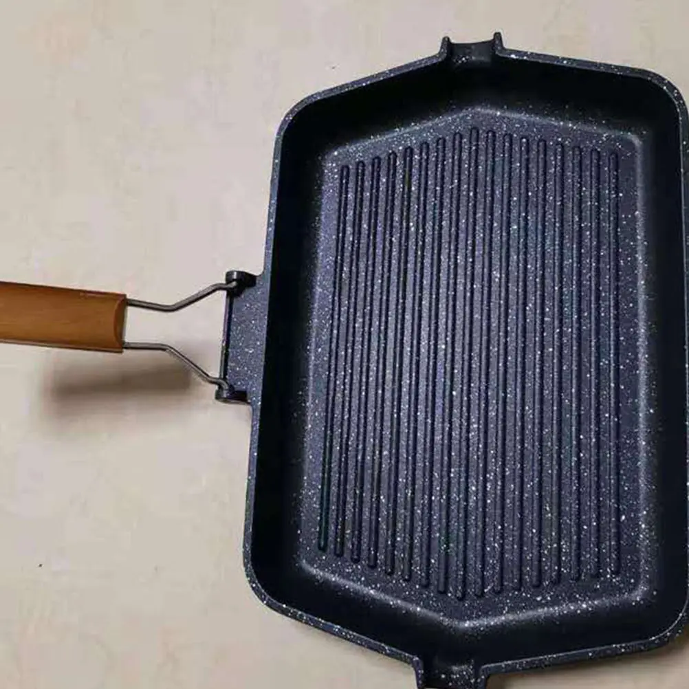 High-Quality Smokeless Frying Pan Non-Stick Barbecue Grill Pan Kitchen Cookware for Fish Steak Eggs Toast