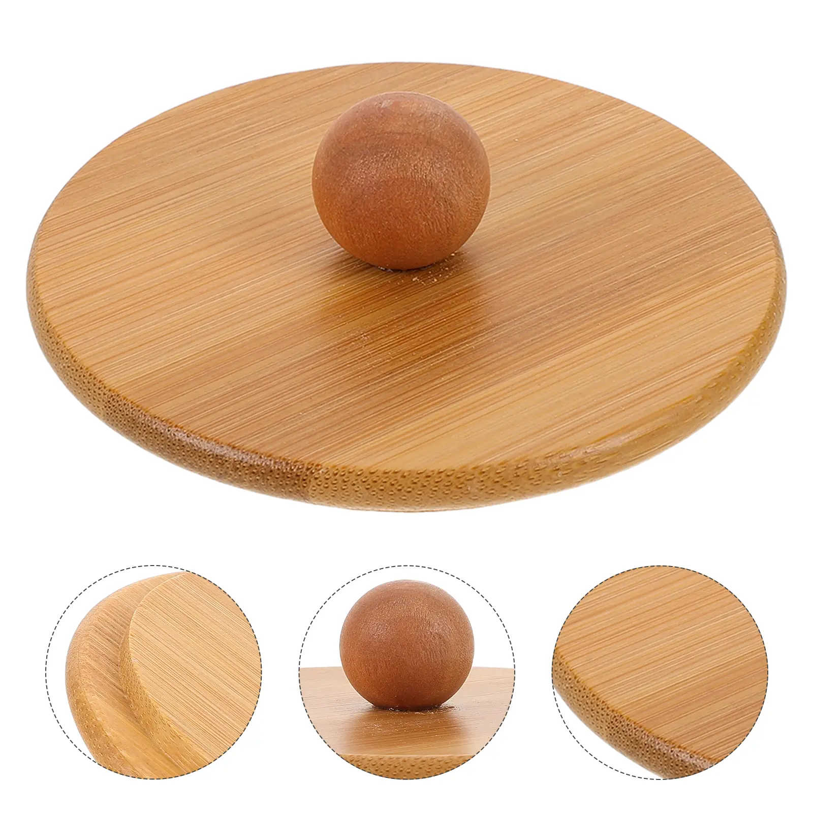 Red Tasting Cup Bamboo Cover Coffee Mug Glass Topper Dustproof Aroma Preservation Outdoor Use Drink Protector for Whiskey