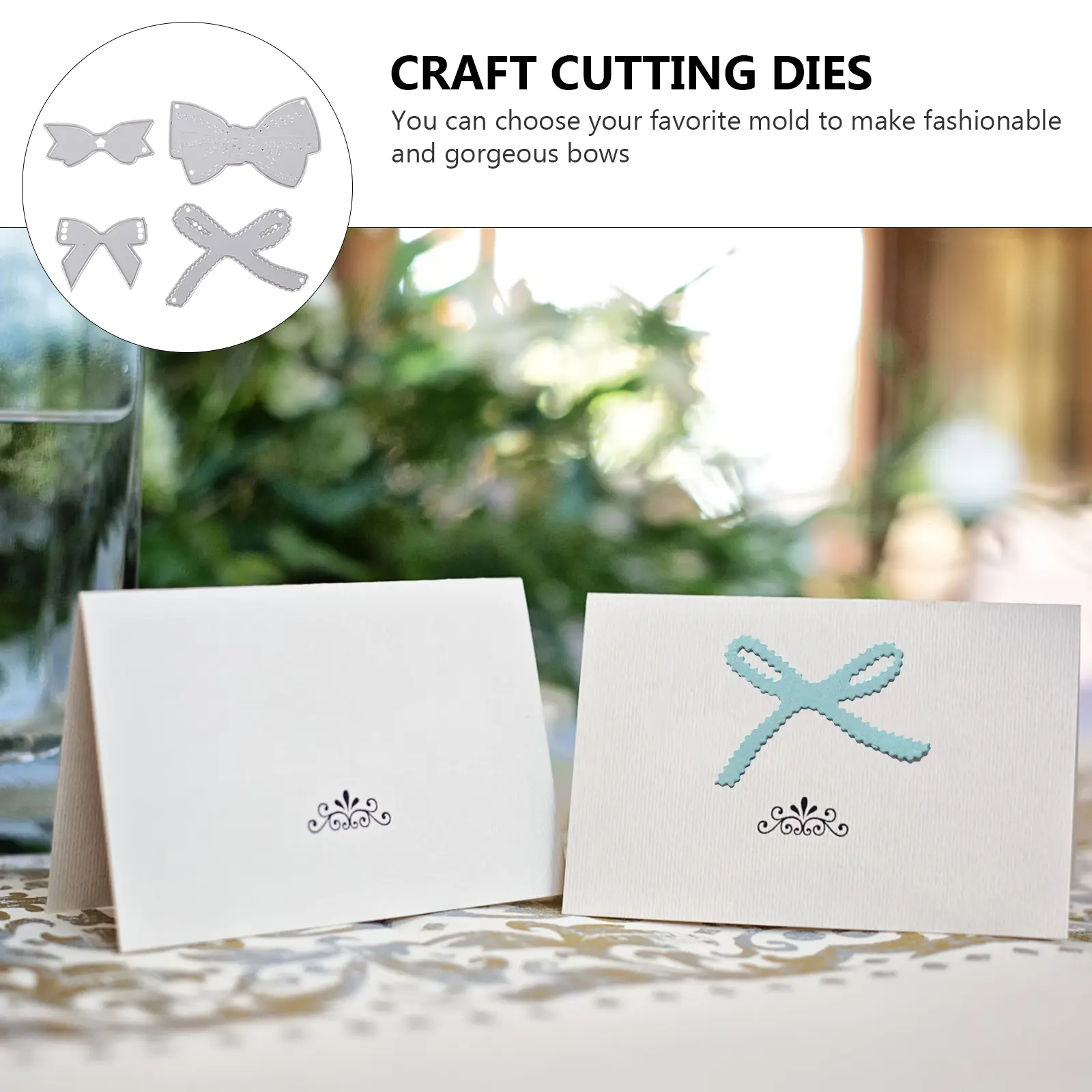 4 pcs Mold Bow Tie Cutting Die Craft Stencil Metal Dies Scrapbooking Paper Crafts Storage Containers