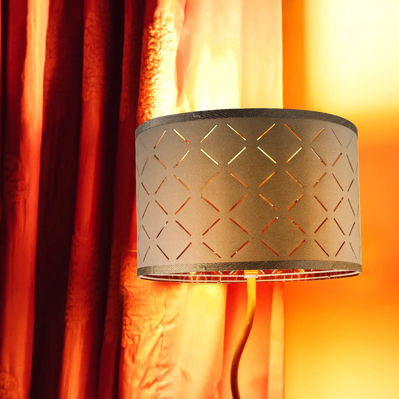 Decorative Lampshades Table Lamp Shade Fabric Grey Combed Tc Cloth Covers Modern Desk Floor Light Shades Household Bedroom Study