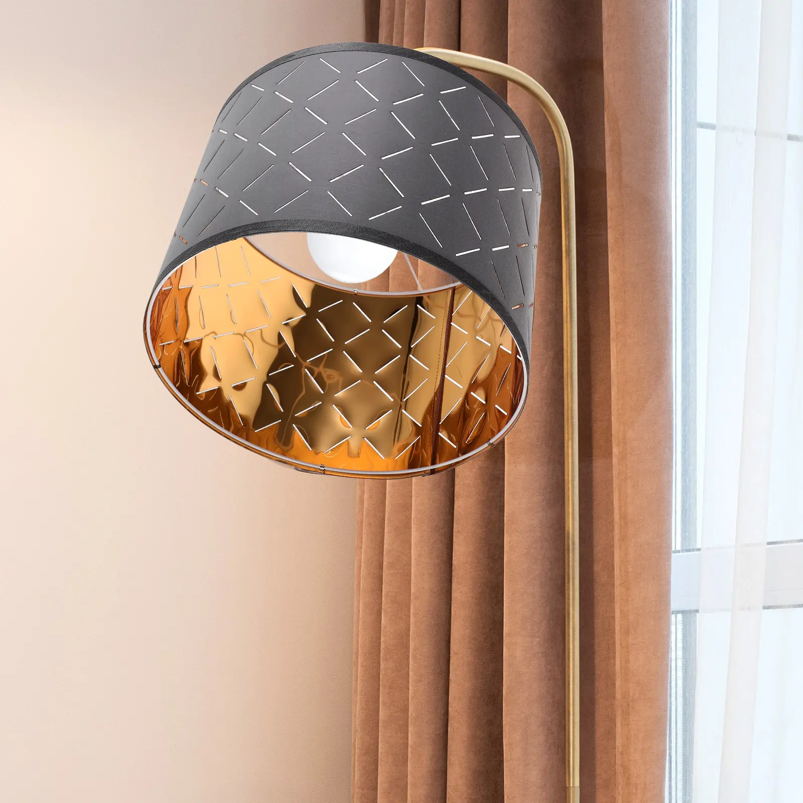 Decorative Lampshades Table Lamp Shade Fabric Grey Combed Tc Cloth Covers Modern Desk Floor Light Shades Household Bedroom Study