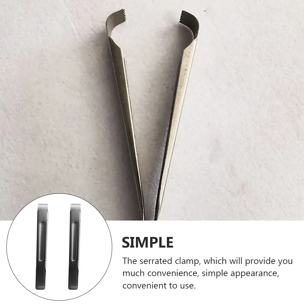 2pcs StainlessSteelCrabTong NonSlipSerratedClamp HomeSupplies LoachLobsterPicker Silver Durable KitchenBarTools