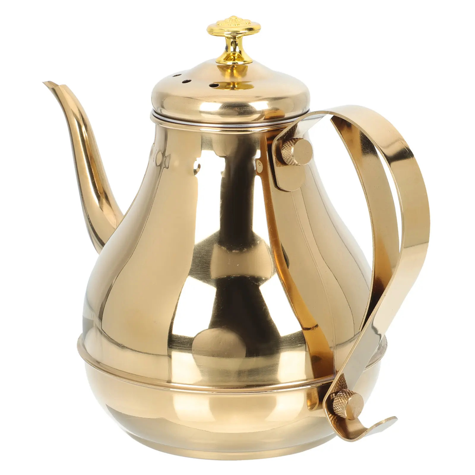 Large Capacity Milk Tea Kettle Stainless Steel Teapot Fine Strainer Heat Resistant Kitchen Barware Practical Easy Cleaning