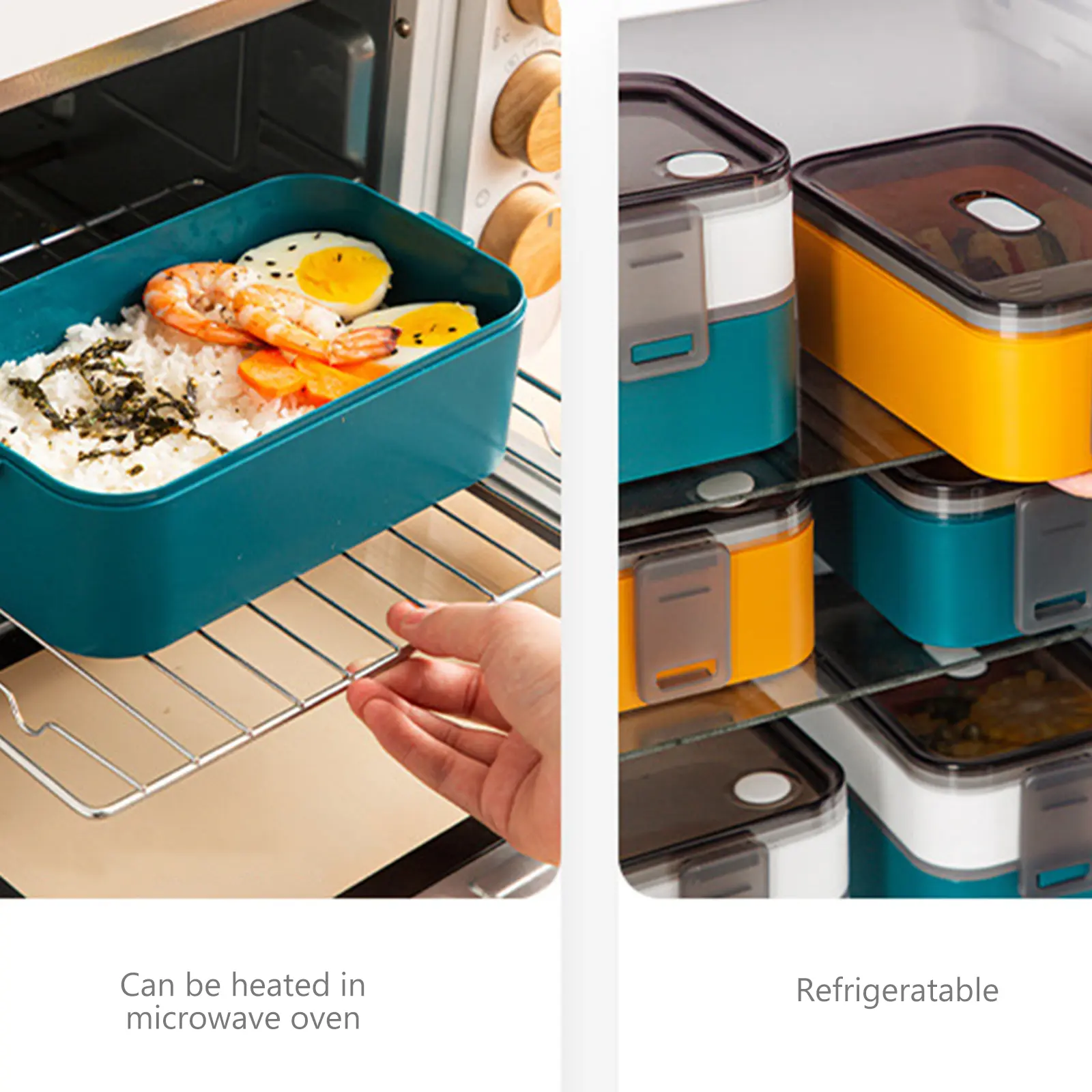 Lunchbox Microwave Fruit Container Portable Bento Compartment Food Reusable Student