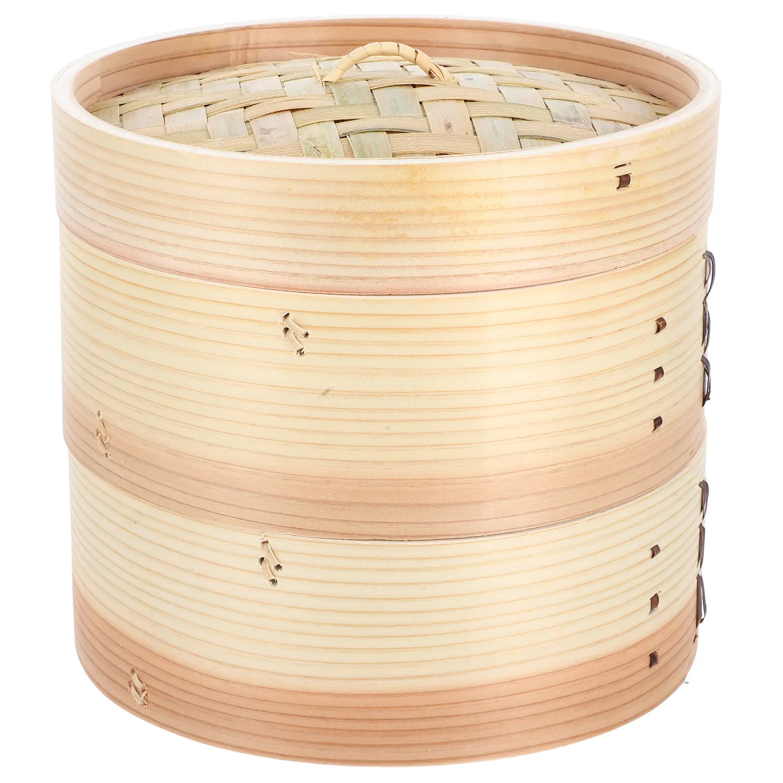 Bamboo Steamer Food Cooking Chinese Drawer Multipurpose Pot Basket Dumplings Soup 2 Layer Even Heat Versatile Kitchen