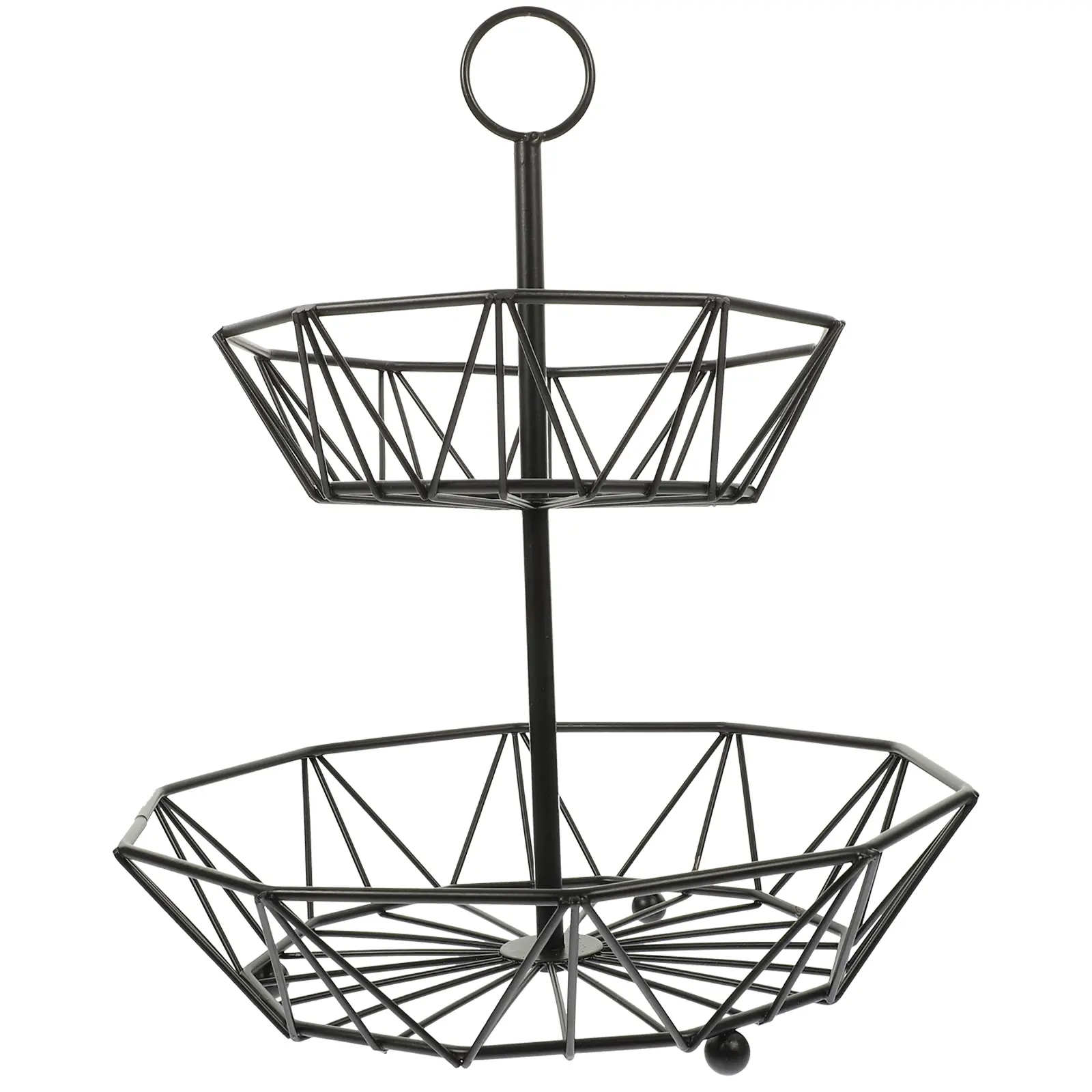 Fruit Basket Holder Kitchen Countertop Tray Vintage Snack Organizer Iron Fruits