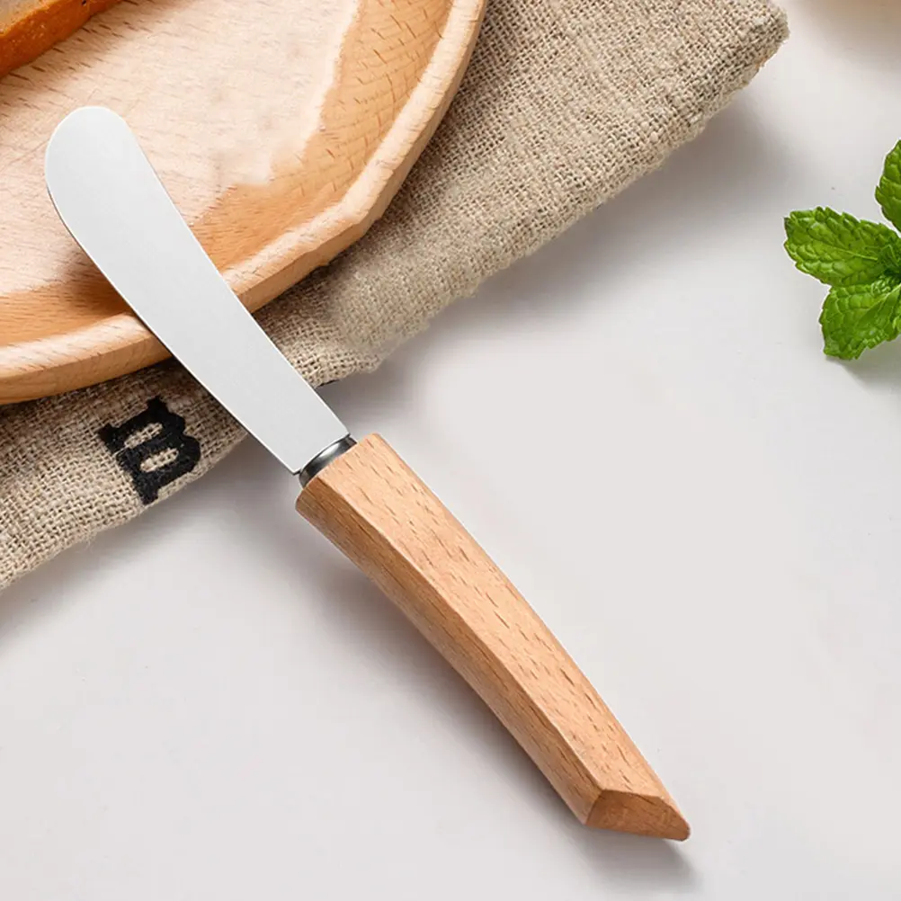 Long Handle Bread Knife Stainless Steel Scraper Butter Spreader Practical Holes Jam Peanut Tool Bakery Cheese