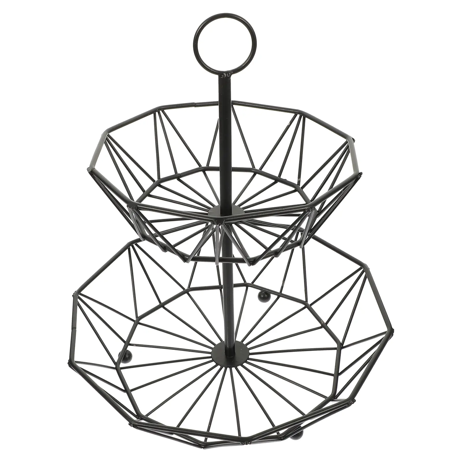 Fruit Basket Holder Kitchen Countertop Tray Vintage Snack Organizer Iron Fruits