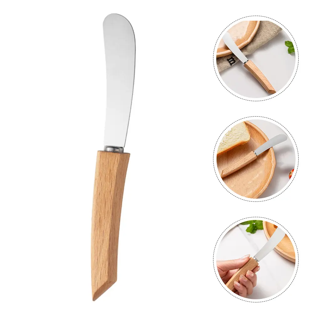 Long Handle Bread Knife Stainless Steel Scraper Butter Spreader Practical Holes Jam Peanut Tool Bakery Cheese