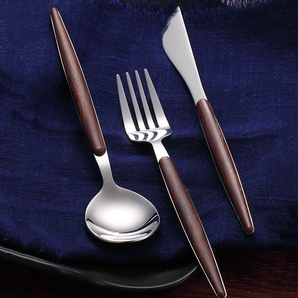 4Pcs Stainless Steel Cutlery Set Reusable Fork Spoon Kit Camping Hiking Portable Tableware Eco Friendly Travel Picnic