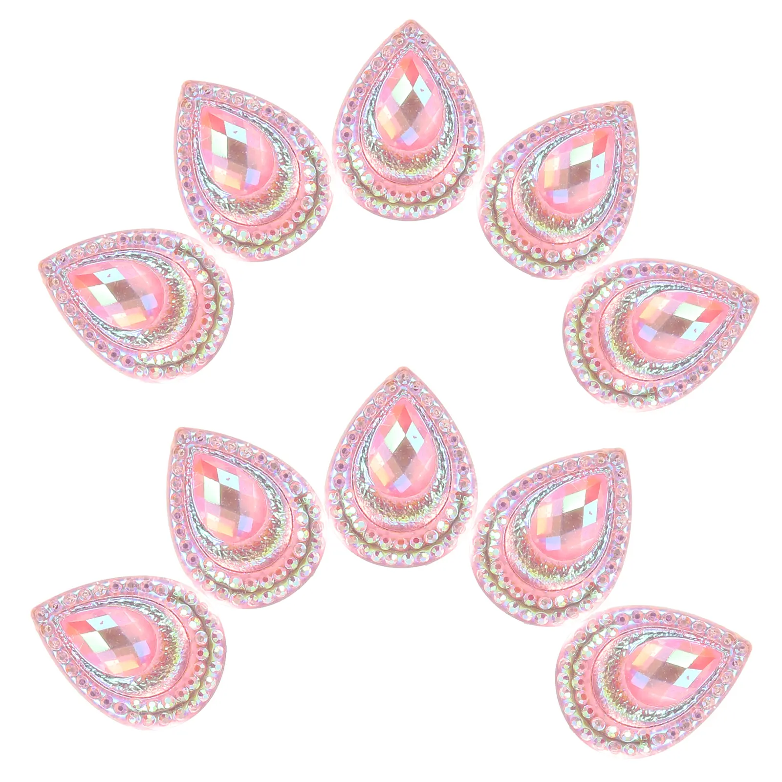 Sew Water Drop Diamond Accessories Craft Rhinestones Bulk Embellishment Pink Embellishments for Crafting