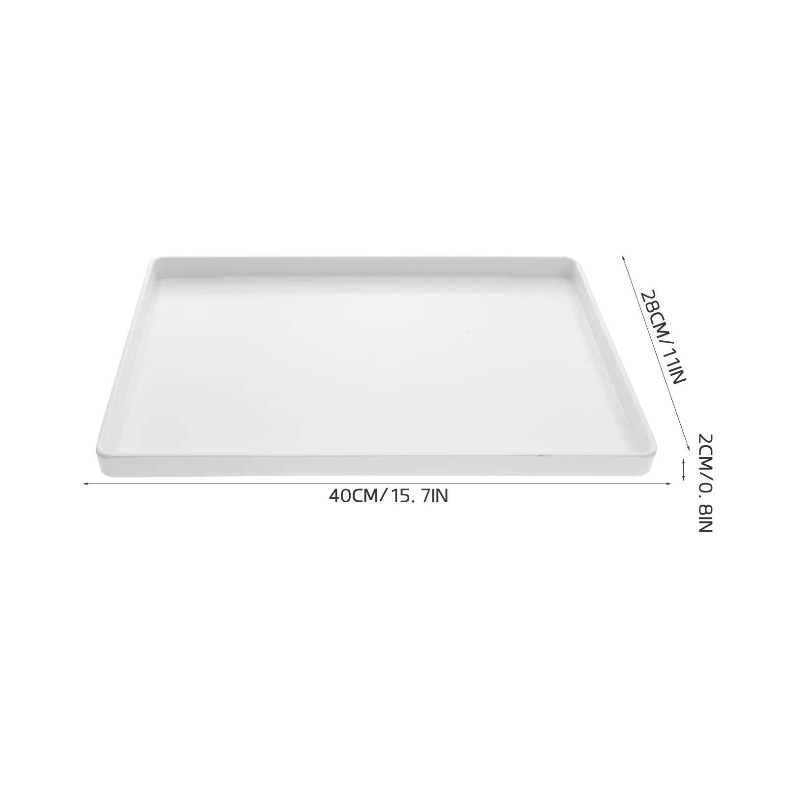 Rectangular Kitchen Plate Storage Tray for Table Bowl Sink Household Fruit White Melamine Tray Nuts Serving Snack Party