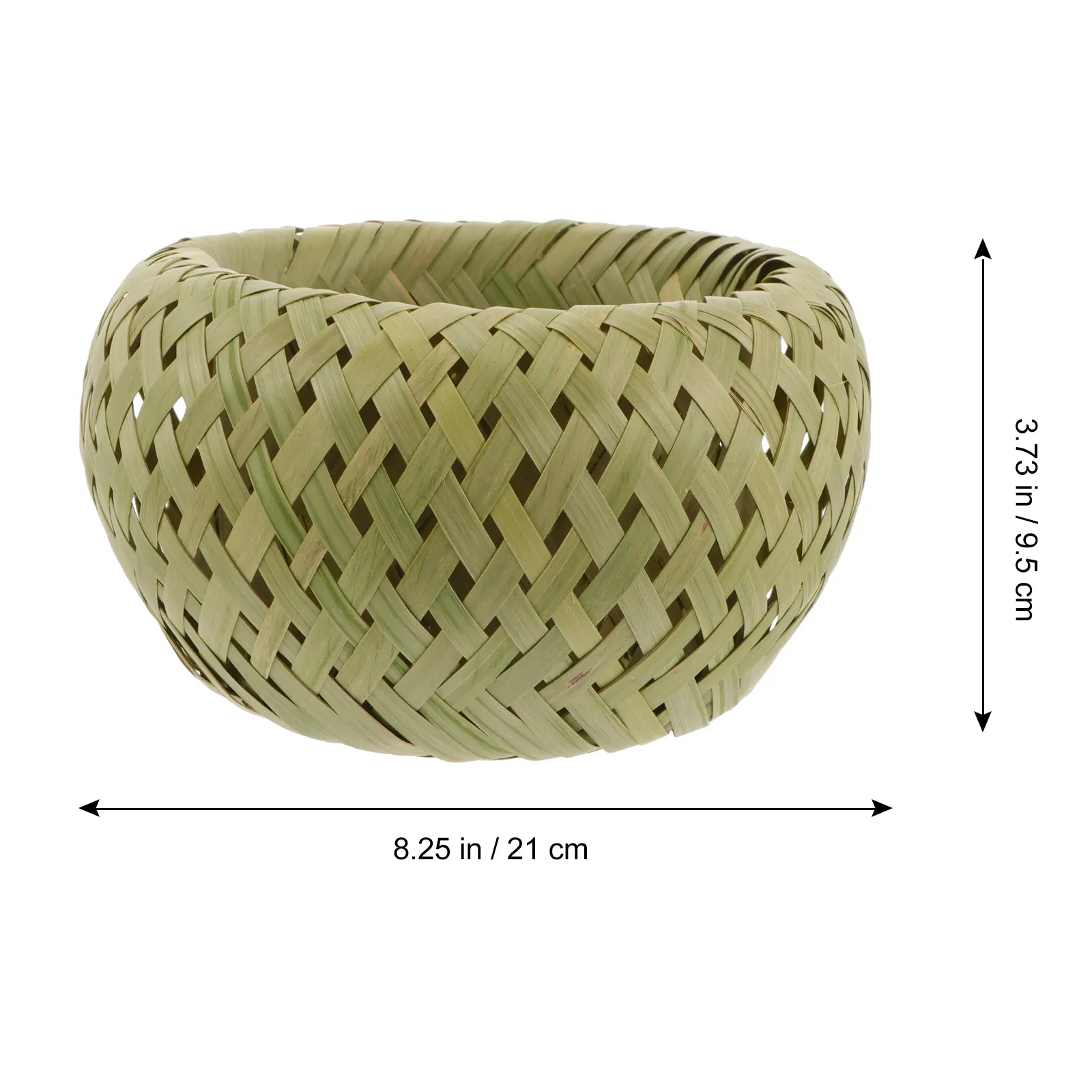 Bamboo Fruit Basket Woven Food Storage Serving Baskets Round Handmade Handwoven Picnic Vegetable Tray