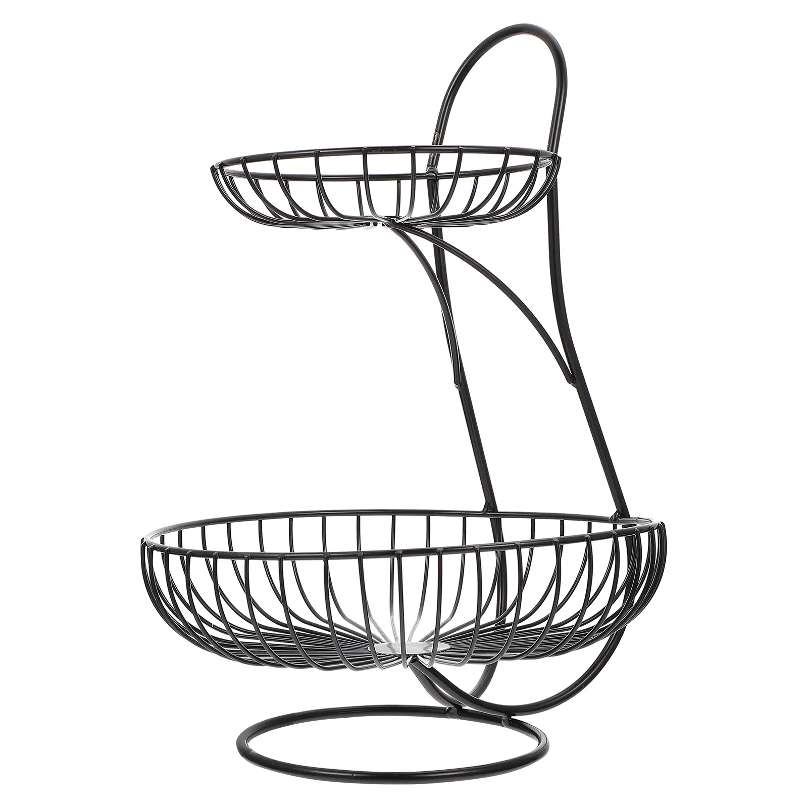 Iron Fruit Plate Basket Countertop Bowl Kitchen Dish Metal Tray Holder Decorative Stylish Safe Hotel